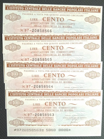 Miniassegni da 100 Lire FDS - 1977 - Foto 5