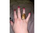 ANELLO DA DONNA VINTAGE IN METALLO (ottone o bronzo) E PIETRA GRANDE IN OTTIME C