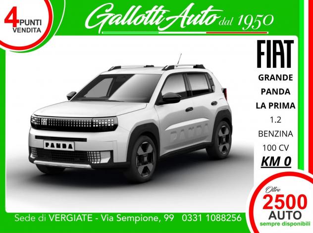 FIAT Grande Panda Benzina La Prima-SENZA VINCOLI DI FINANZIAMENTO