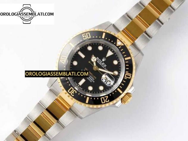 Replica rolex SEA-DWELLER 126603 QUADRANTE NERO BEST EDITION 1:1 SU BRACCIALE SS/YG 3235 - Foto 2