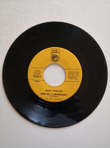 Disco 45 giri di S. Benetazzo - "L'amico pappagallo e Inno de i Brasiliani" 1981 - Foto 4