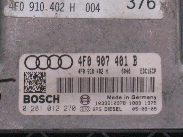 0281012270 ECU AUDI A4 A5 A6 0281012270 4F0907401B EDC16CP 4F0910402H - Foto 2