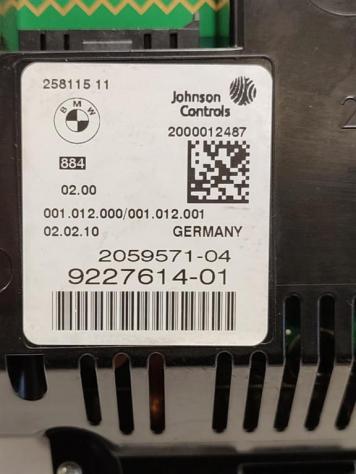 QUADRO STRUMENTI BMW Serie 5 F10 9227614 -01 25811511 N57 (10) - Foto 3