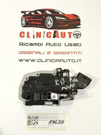 SERRATURA POSTERIORE DESTRA NISSAN Micra 7° Serie T72-14510 HR12DR (1016)