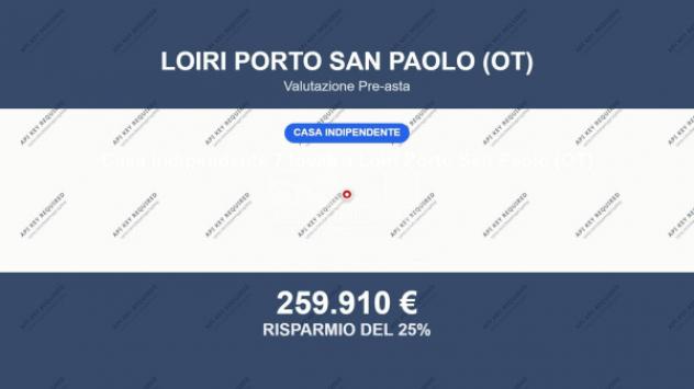 Immobile in asta di 276 m² con più di 5 locali e box auto in vendita a Loiri Porto San Paolo