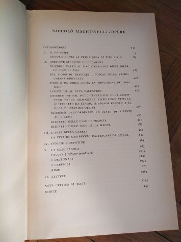 Niccolò Macchiavelli Opere Bonfantini 1954 Ricciardi editore - Foto 2