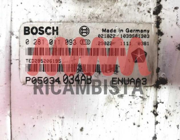 0281011093 Chrysler PT Cruiser centralina motore Bosch - Foto 2