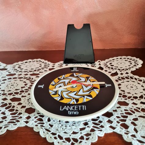 Orologio Lancetti vintage anni '80 da tavolo e da parete - Foto 3