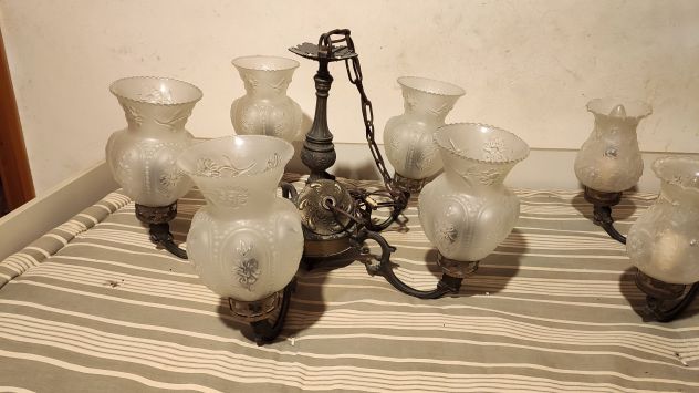 Coppia lampadari anni 70 in perfette condizioni - Foto 8