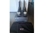 Stivaletti in pelle N°21 neri e argento