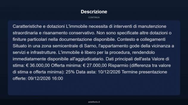 Immobile in asta di 70 m² in vendita a Sarno - Foto 8