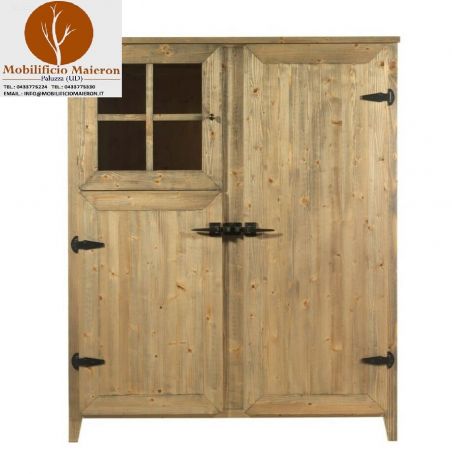 Mobili Rustici Credenza multiuso in legno vecchio di pino. Cod 12045 - Foto 2