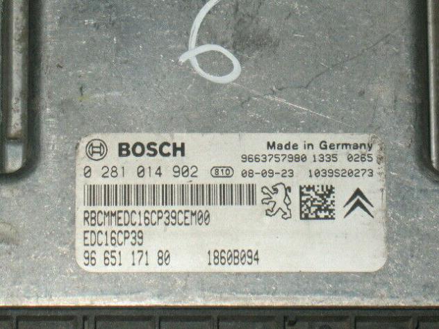 0281014902 ECU PEGIOT CITROEN 4007 2.2 HDi 4x4 0281014902 9665117180 - Foto 2