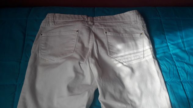 Jeans donna bianco Piazza Italia Tg 42 - Usato - Foto 3