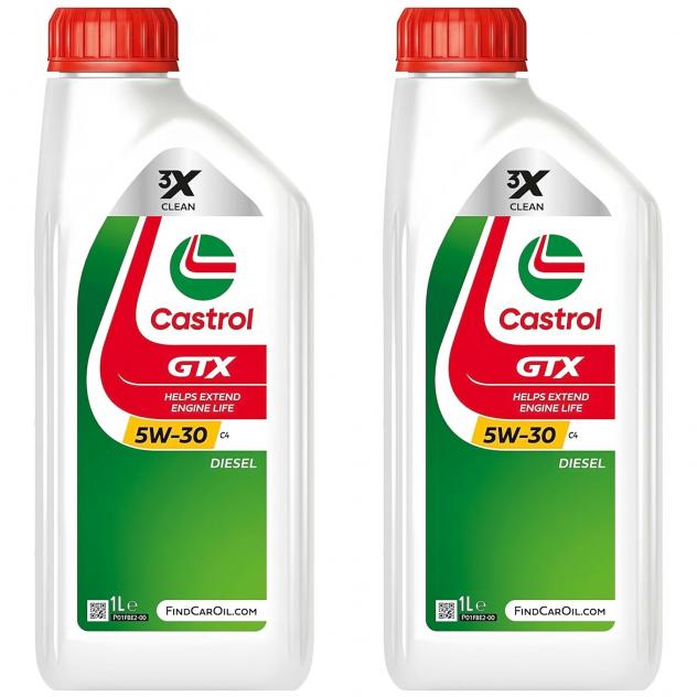 Kit 2 lt olio motore Castrol GTX C4 5w30 Protezione avanzata per il tuo motore
