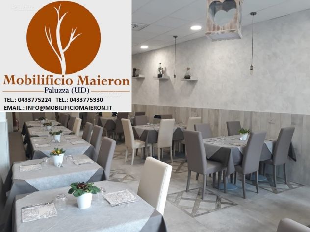 Set Napoli Arredamento Bar Ristorante Pizzerie Sedie Tavoli Vintage Moderno - Foto 7