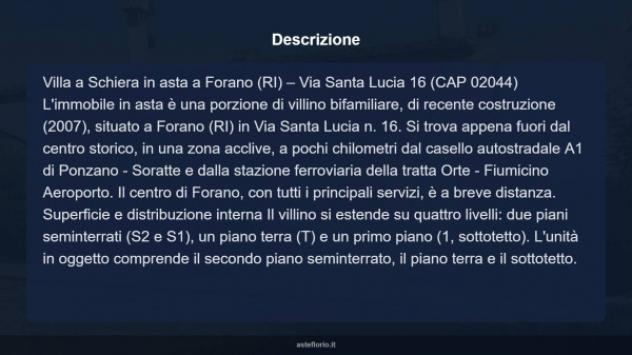 Immobile in asta di 205 m² con più di 5 locali e box auto in vendita a Forano - Foto 7