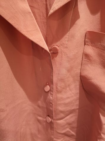 camicia in seta rosa antico - Foto 3