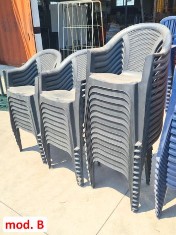 varie sedie da giardino impilabili usate - Foto 10