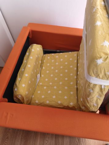Poltrona letto con pouf e cuscini - Foto 2
