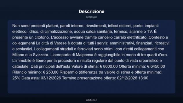 Immobile in asta di 12 m² in vendita a Varese - Foto 10