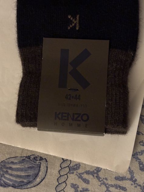 CALZE NUOVE DA UOMO IN LANA E LANA D’ANGORA FIRMATE ORIGINALI KENZO,MADE IN ITAL - Foto 5