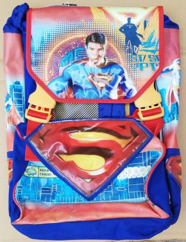 Zaino (cartella) scuola Superman + peluche omaggio - Foto 4