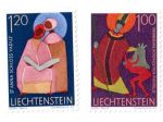 12 francobolli nuovi serie "Saints" Liechtenstein