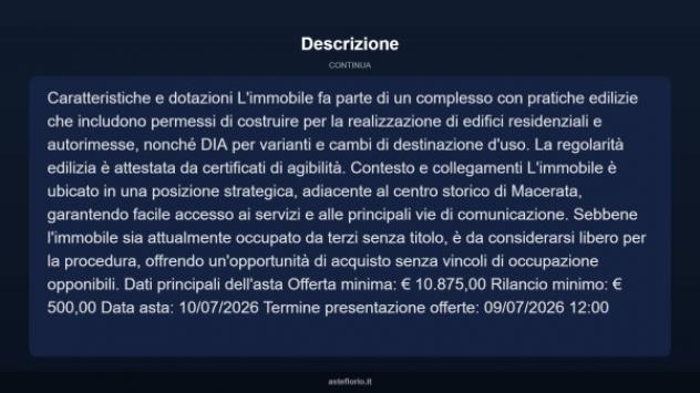 Immobile in asta di 26 m² in vendita a Macerata - Foto 9