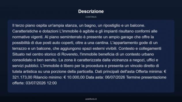 Immobile in asta di 317 m², box auto doppio in vendita a Rovereto - Foto 4