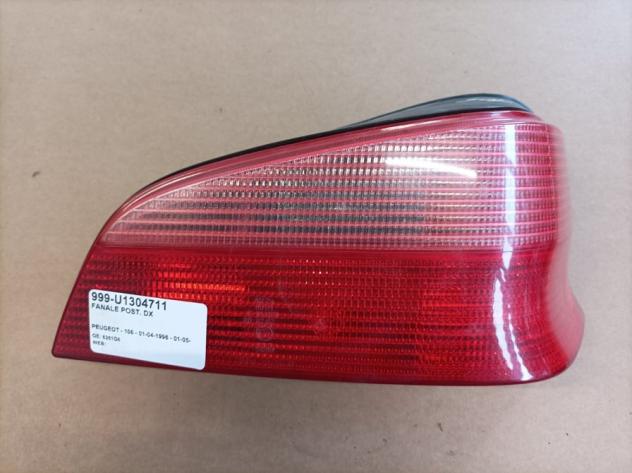 FANALE POST. DX 999-U1304711 Parti elettriche Fanaleria Fanali Fanale post. dx. AUDI - A4 - 01-02-1995 - 01-12-2000, PEUGEOT - 106 - 01-04-