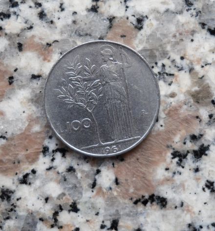 MONETA DA 100 LIRE REPUBBLICA ITALIANA DEL 1961 CIRCOLATA -