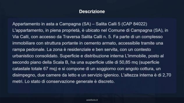 Immobile in asta di 50 m² in vendita a Campagna - Foto 5