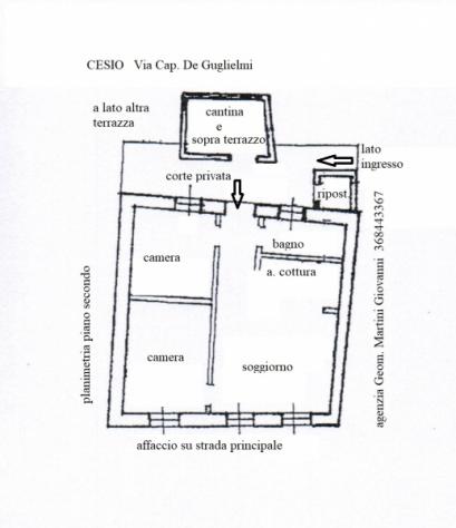 vendesi a Cesio , appartamento ristrutturato autonomo di circa 65 mq con cantina e terrazzi - Foto 8