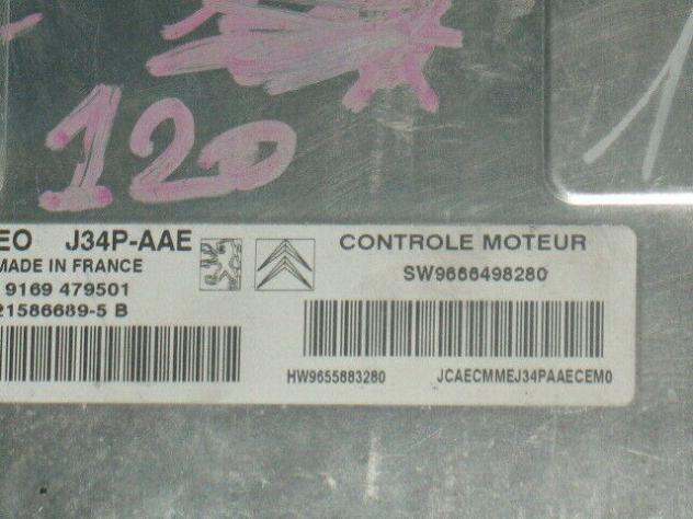 9666498280 ECU CITROEN PEUGIOT VALEO J34P-AAE SW 9666498280 HW 9655883280 - Foto 3