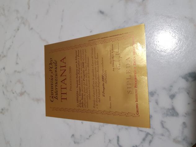 Medaglia celebrativa ingresso secolo 2000