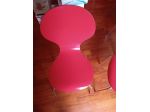 Mobile soggiorno in legno e formica, frassino/rosso
