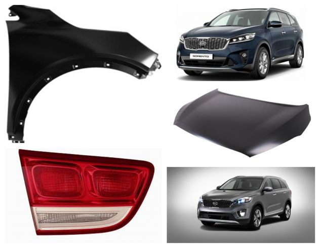 Kia Sorento musata fanale radiatore ammortizzatore cofano 2015-20