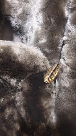 Pelliccia montone vintage con bottoni in ambra - Foto 2