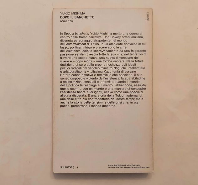 Dopo il banchetto di Yukio Mishima 1°Ed.Feltrinelli, novembre 1982 perfetto - Foto 3
