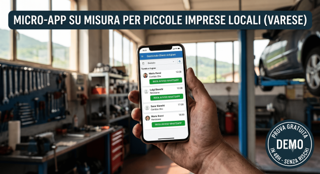 Realizzo Micro-App e Gestionali su Misura per Attività Locali (Demo Gratis)