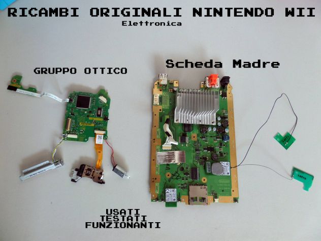 Ricambi originali Nintendo Wii Scheda madre e gruppo ottico (Funzionanti)