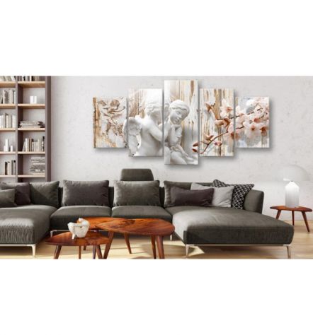 Quadro Con Due Angeli Cm. 100x50 E 200x100 - ARREDALACASA - Foto 2