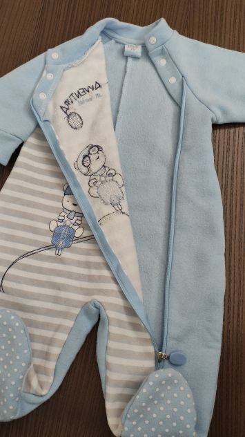 Tutina neonato azzurra 6 mesi nuova - Foto 3