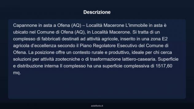 Immobile in asta di 1517 m² in vendita a Ofena - Foto 3