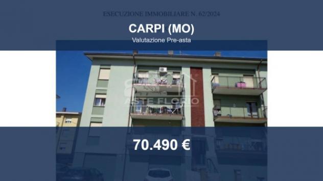 Immobile in asta di 97 m², box auto doppio in vendita a Carpi