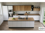 CUCINA LINEARE CON ISOLA CON ELETTRODOMESTICI  CUCINE NUOVE MODERNA SU MISURA