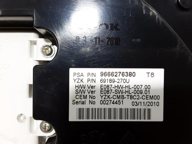 QUADRO STRUMENTI PEUGEOT 3008 Serie 9666276380 (0916) - Foto 5