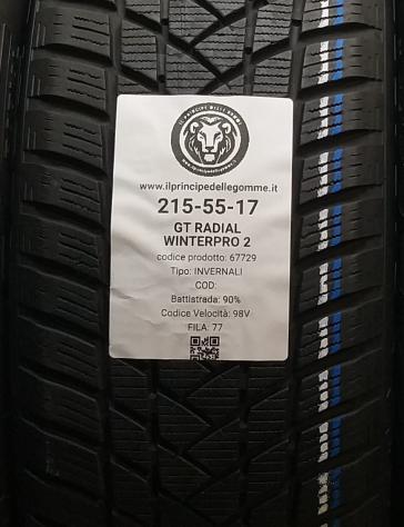 4 GOMME 215 55 17 GT RADIAL A67729 - Foto 2