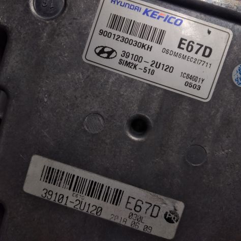 CENTRALINA MOTORE HYUNDAI KEFICO E67D SIM2K--510 9001230030KH 39100--2U120 - Foto 6
